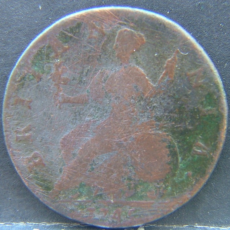 Additional view 1 of 🇬🇧 United Kingdom – Monarchs and Milestones Half Penny 1744 coin