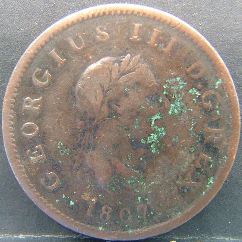 Back side of 🇬🇧 United Kingdom – Monarchs and Milestones Farthing 1807 coin