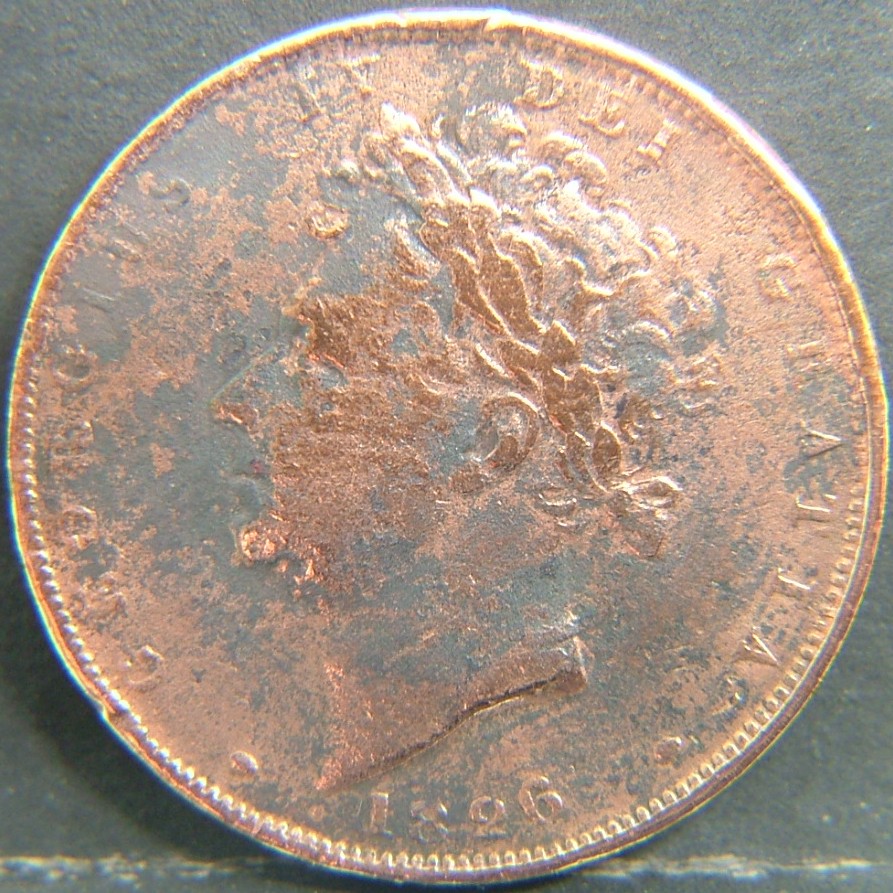 Back side of 🇬🇧 United Kingdom – Monarchs and Milestones Farthing 1826 coin