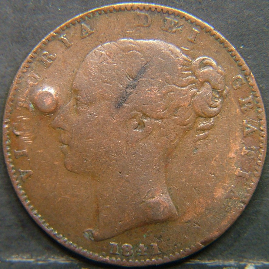 Back side of 🇬🇧 United Kingdom – Monarchs and Milestones Farthing 1841 coin