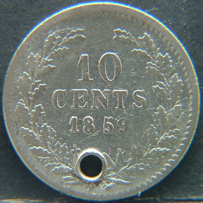 Additional view 1 of 🇳🇱 NETHERLANDS – Dutch Coin Tradition 10 Cents 1859 coin