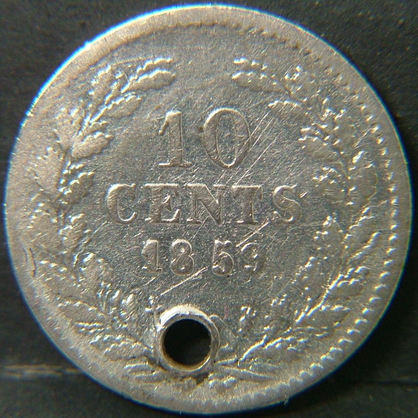 Additional view 2 of 🇳🇱 NETHERLANDS – Dutch Coin Tradition 10 Cents 1859 coin