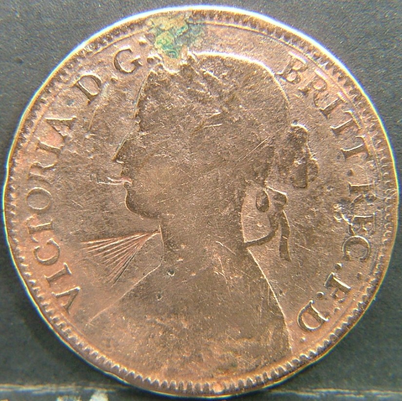 Back side of 🇬🇧 United Kingdom – Monarchs and Milestones Farthing 1860 coin