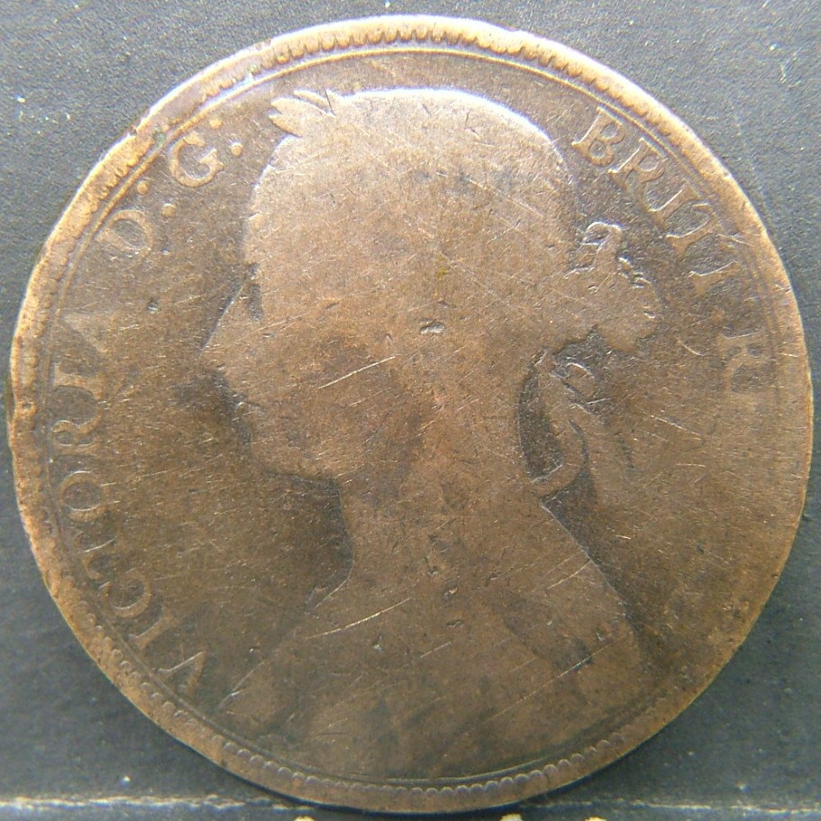 Back side of 🇬🇧 United Kingdom – Monarchs and Milestones 1 Penny 1890 coin