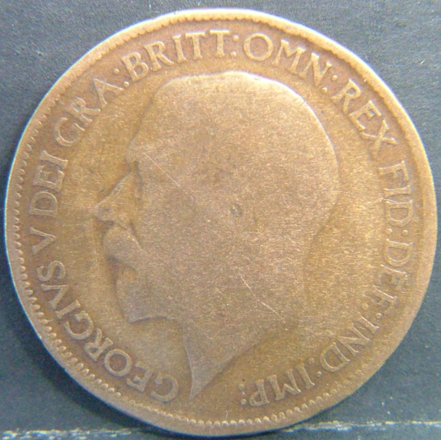 Back side of 🇬🇧 United Kingdom – Monarchs and Milestones Half Penny 1916 coin