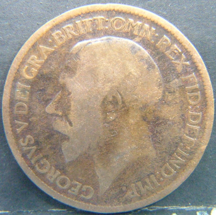 Back side of 🇬🇧 United Kingdom – Monarchs and Milestones Half Penny 1918 coin