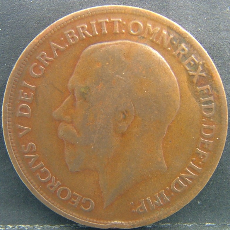 Back side of 🇬🇧 United Kingdom – Monarchs and Milestones 1 Penny 1919 coin