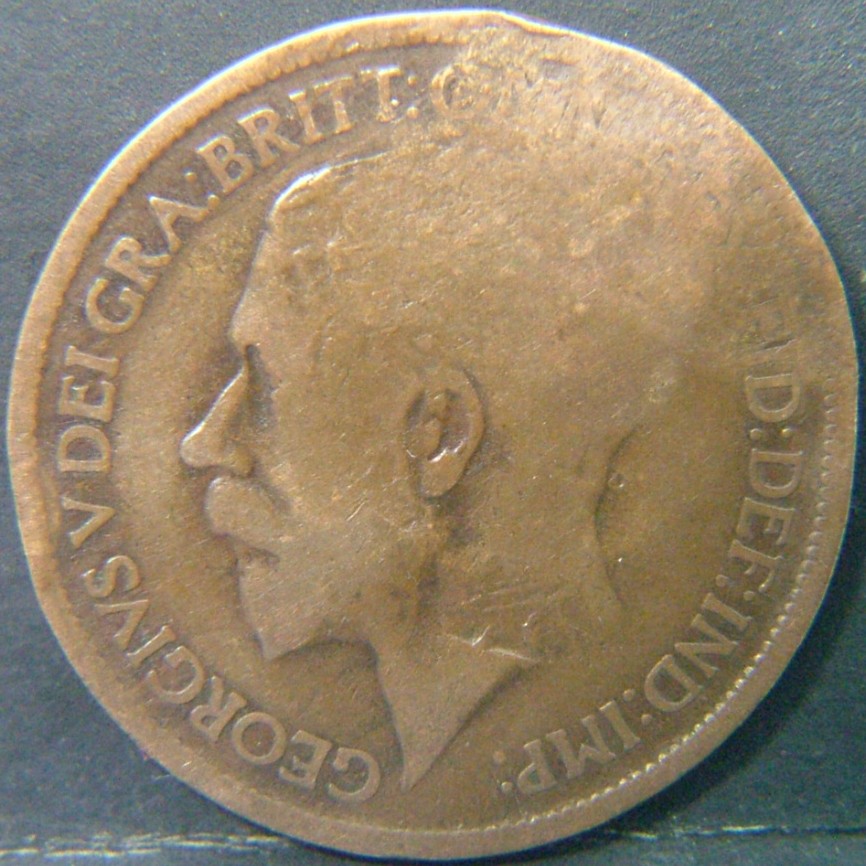 Back side of 🇬🇧 United Kingdom – Monarchs and Milestones Half Penny 1919 coin