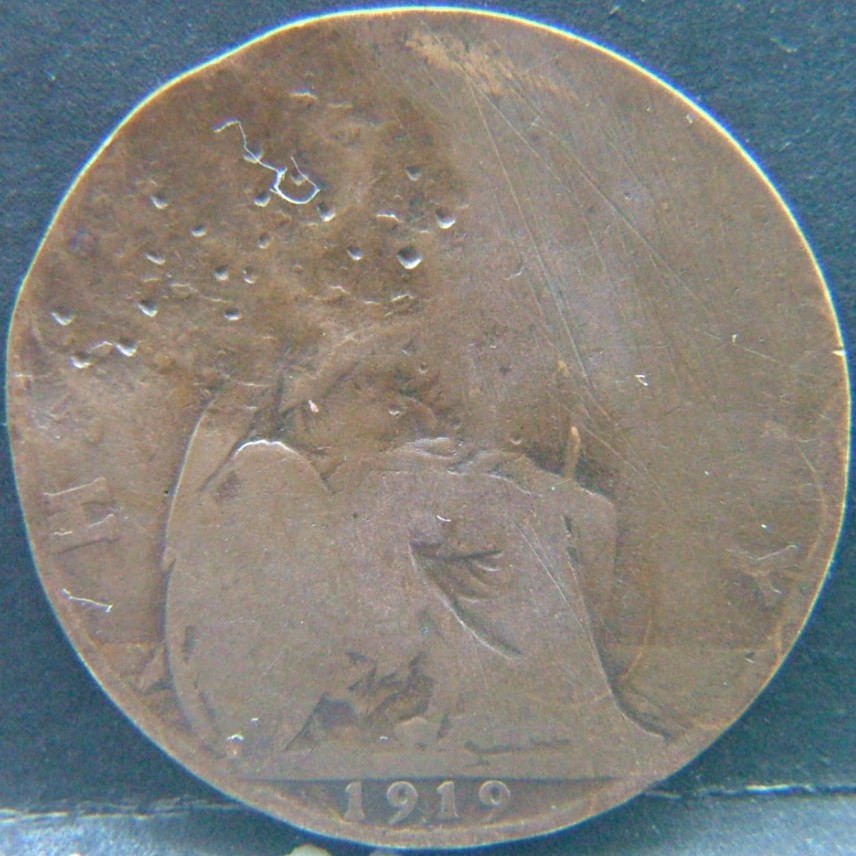 Additional view 1 of 🇬🇧 United Kingdom – Monarchs and Milestones Half Penny 1919 coin