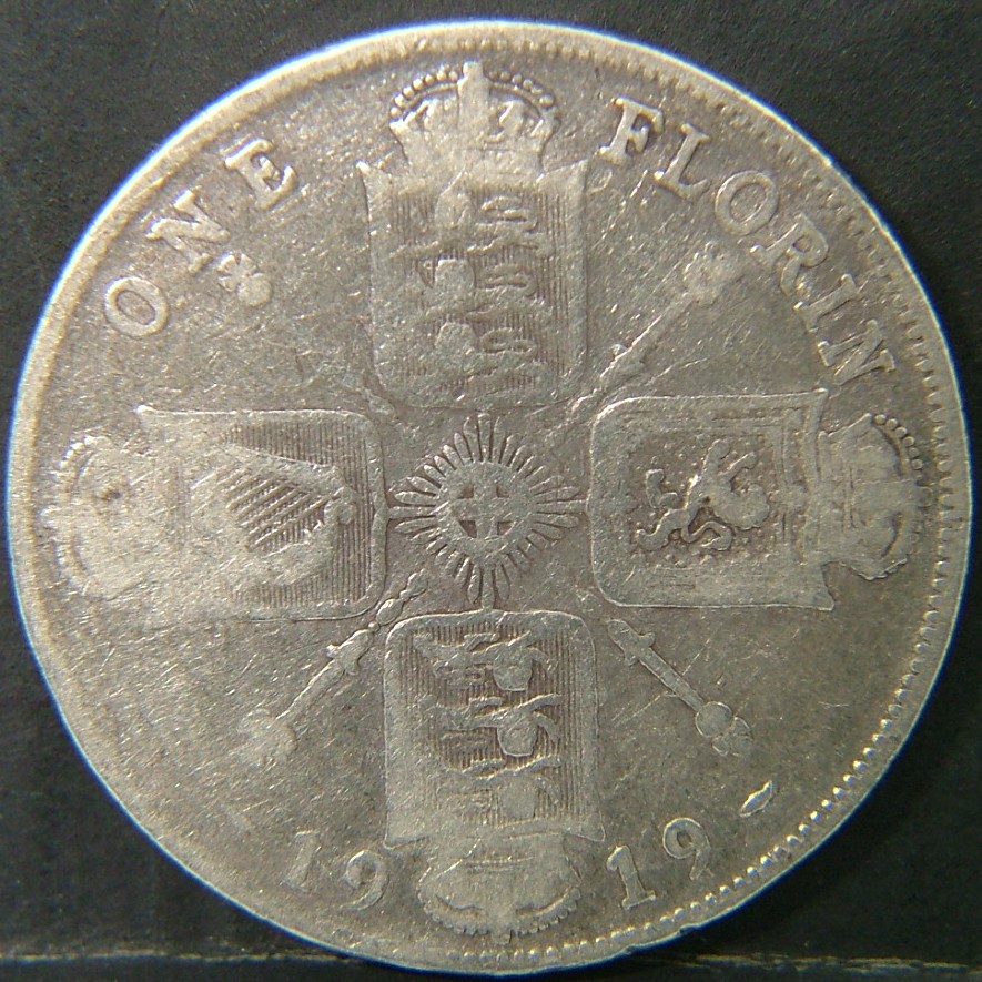 Additional view 2 of 🇬🇧 United Kingdom – Monarchs and Milestones Florin 1919 coin
