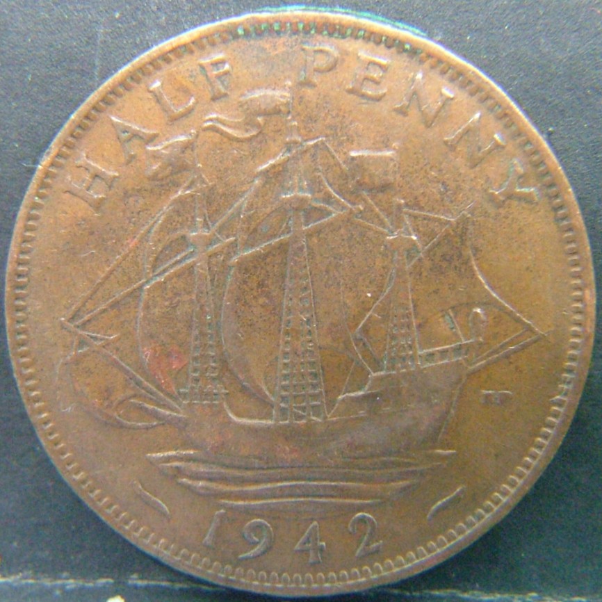 Additional view 2 of 🇬🇧 United Kingdom – Monarchs and Milestones Half Penny 1942 coin