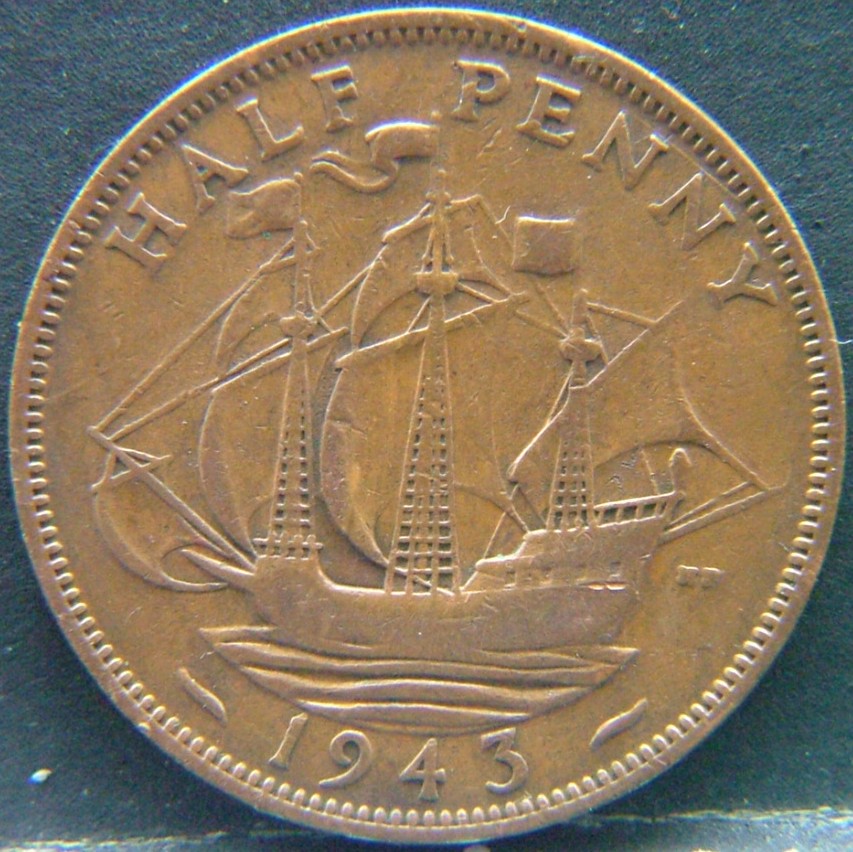 Additional view 1 of 🇬🇧 United Kingdom – Monarchs and Milestones Half Penny 1943 coin