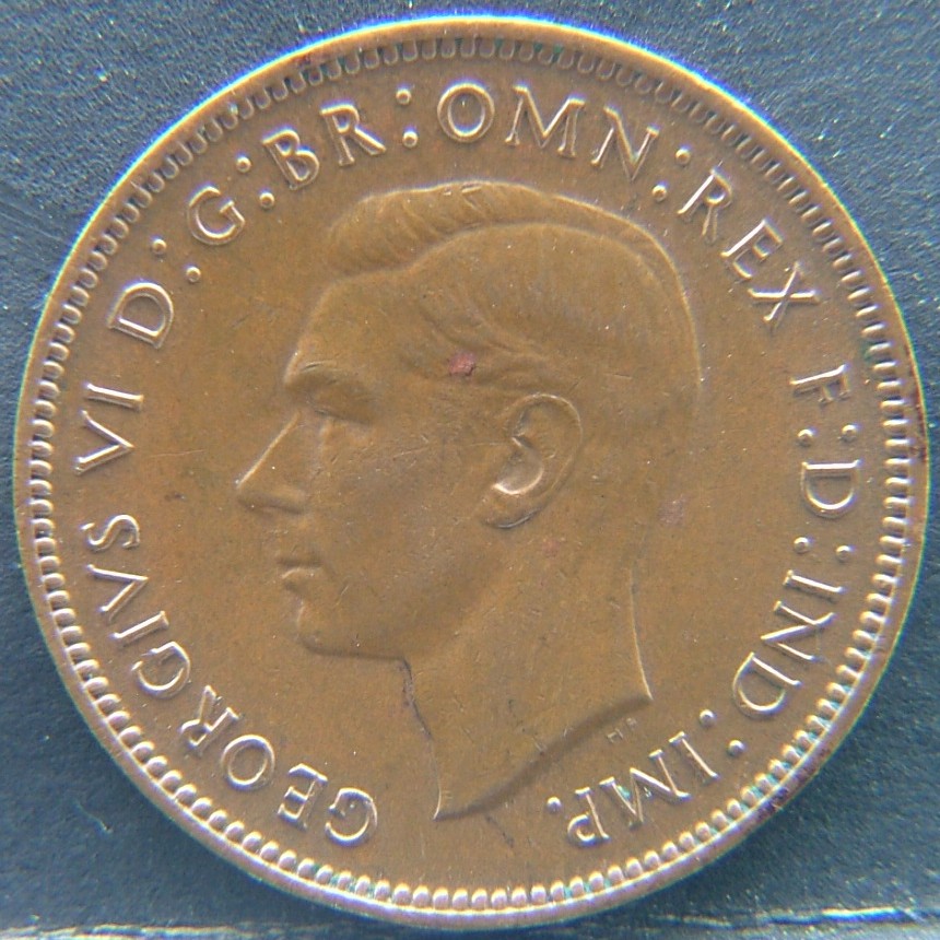 Front side of 🇬🇧 United Kingdom – Monarchs and Milestones Farthing 1947 coin