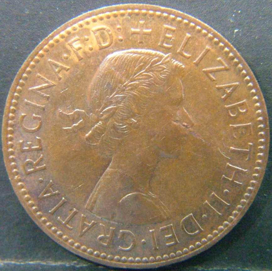 Back side of 🇬🇧 United Kingdom – Monarchs and Milestones Half Penny 1960 coin