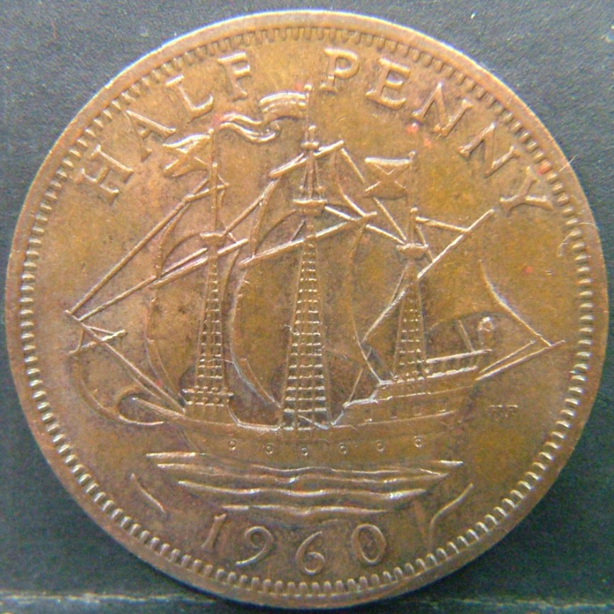 Additional view 2 of 🇬🇧 United Kingdom – Monarchs and Milestones Half Penny 1960 coin