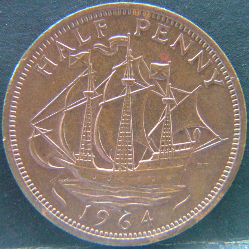 Additional view 1 of 🇬🇧 United Kingdom – Monarchs and Milestones Half Penny 1964 coin