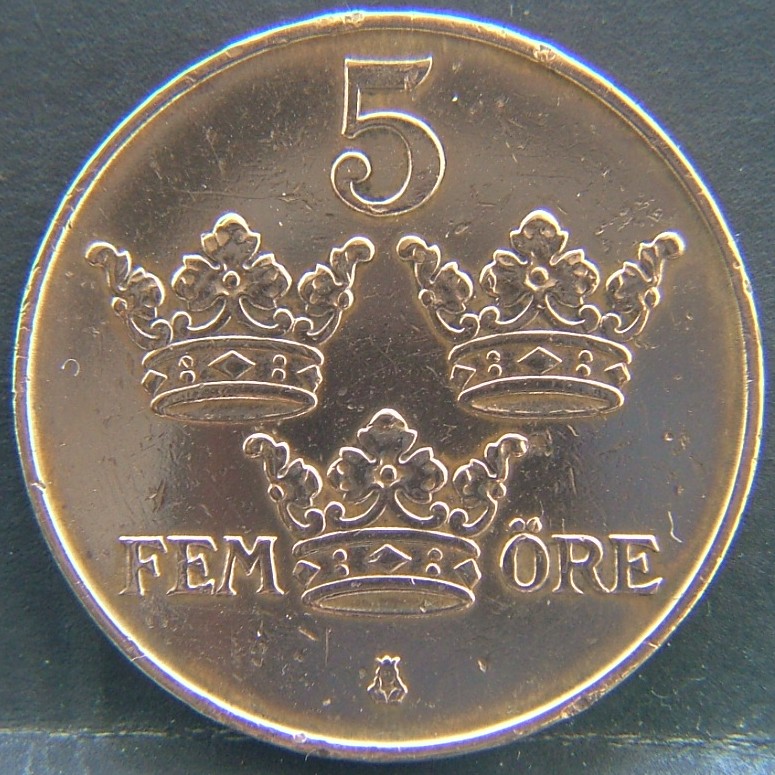 Additional view 1 of 🇸🇪 SWEDEN – Nordic Numismatic Legacy 5 Ore 1913 coin