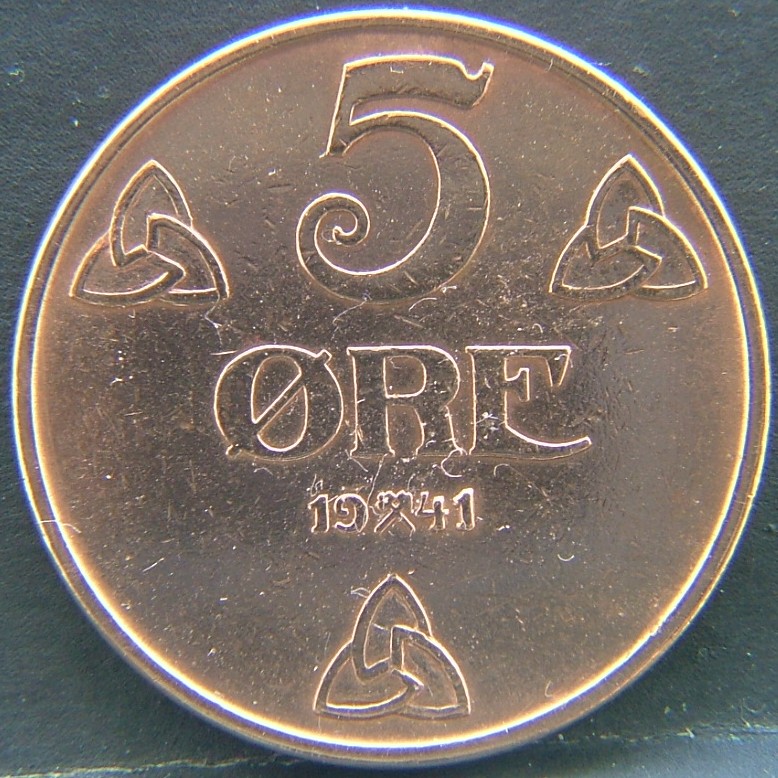 Additional view 1 of 🇳🇴 NORWAY – Scandinavian Coin Craft 5 Ore 1941 coin