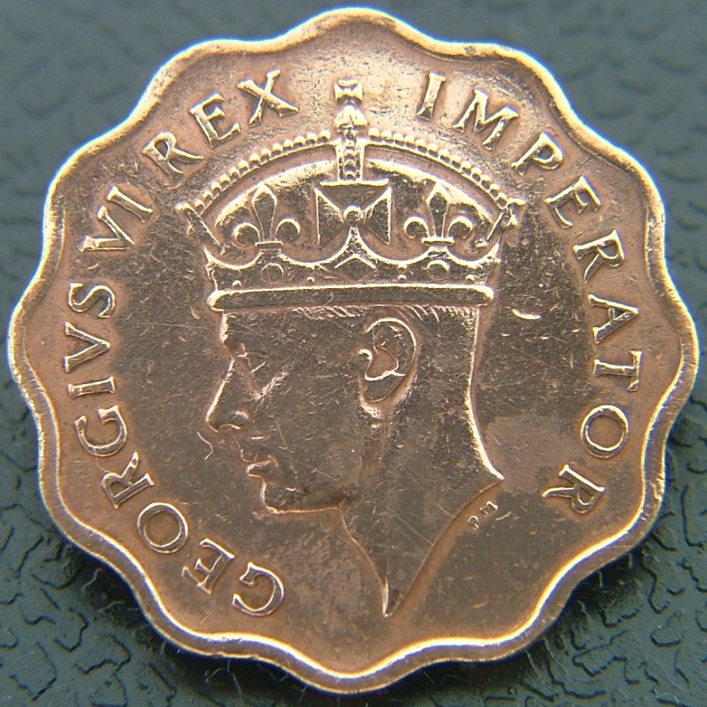 Back side of Cyprus 1 Piastre 1944 coin