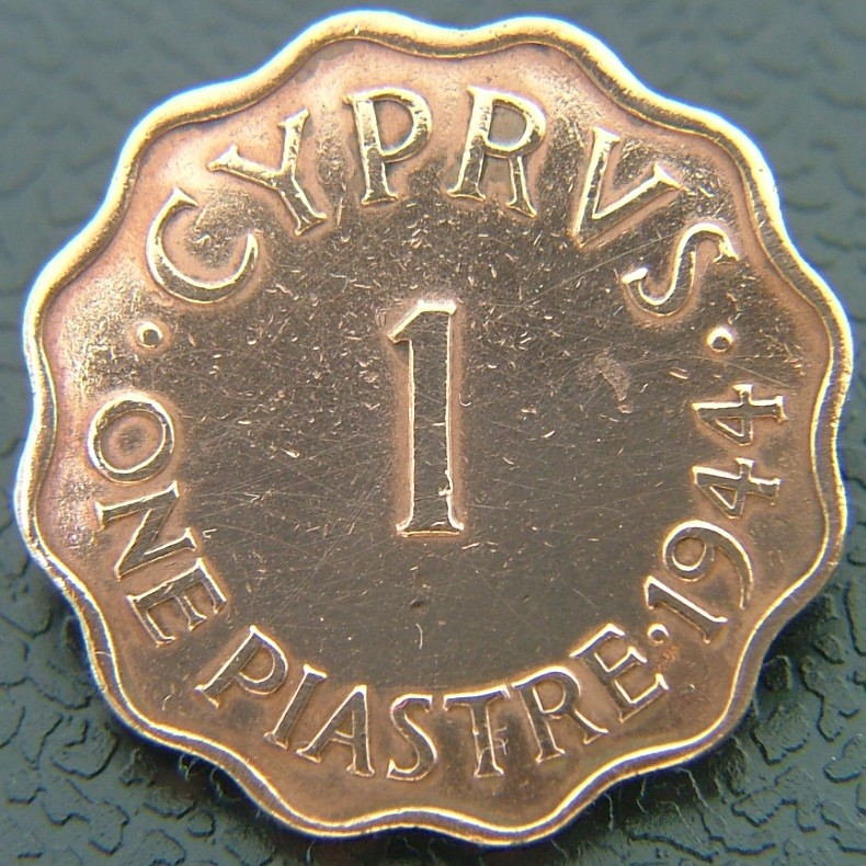 Additional view 2 of Cyprus 1 Piastre 1944 coin