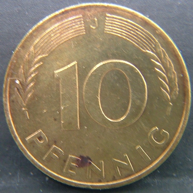 Additional view 1 of 🇩🇪 GERMANY – Unified Coins of a Divided History 10 Pfenning "J" 1976 coin