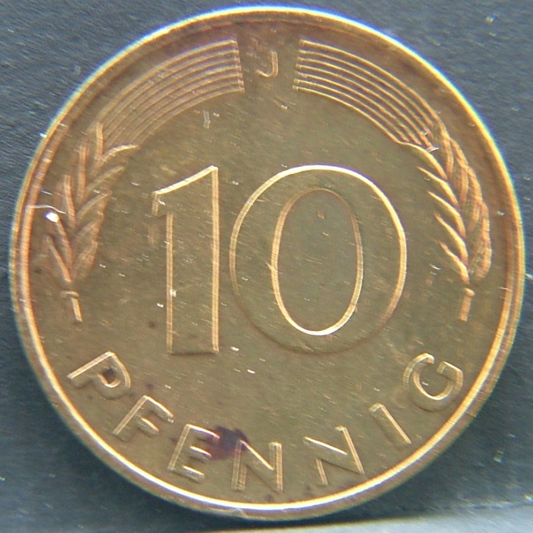 Additional view 2 of 🇩🇪 GERMANY – Unified Coins of a Divided History 10 Pfenning "J" 1976 coin