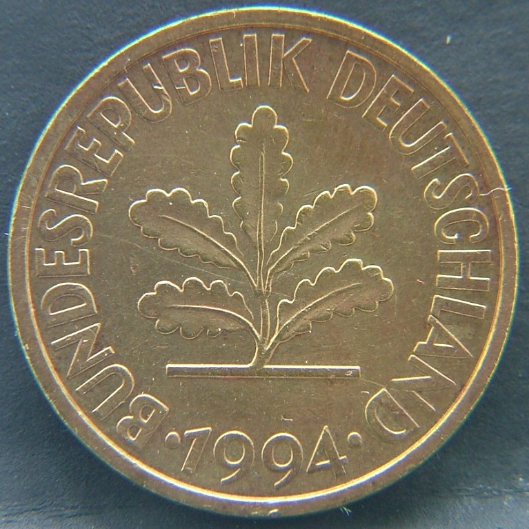Front side of 🇩🇪 GERMANY – Unified Coins of a Divided History 10 Pfenning "J" 1994 coin