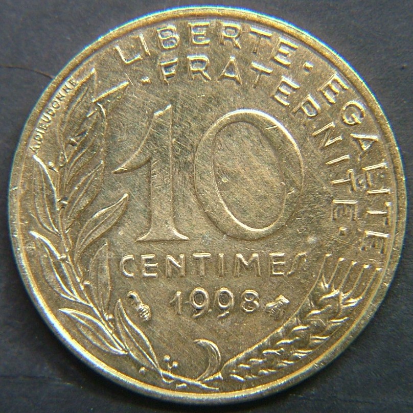 Additional view 1 of 🇫🇷 FRANCE 10 Centimes 1998 coin