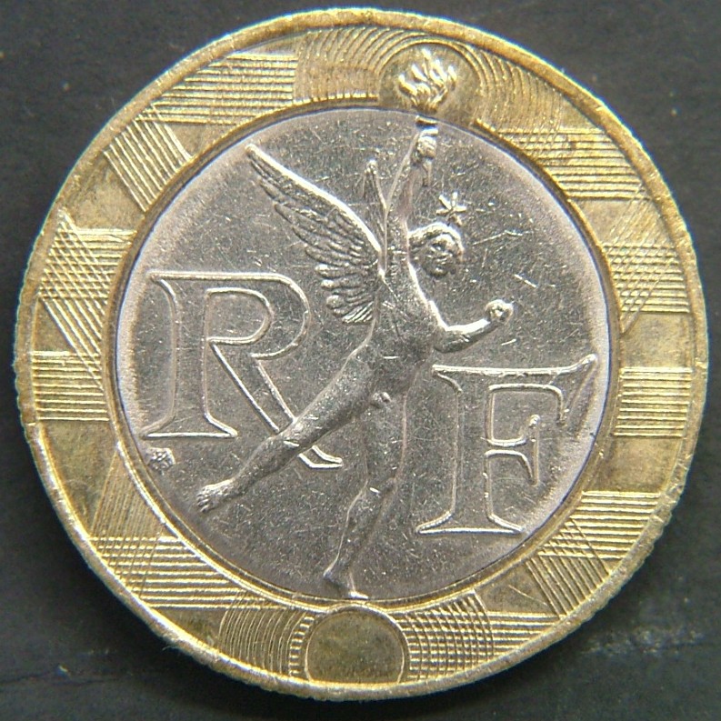 Back side of 🇫🇷 FRANCE 10 Franks 1989 coin