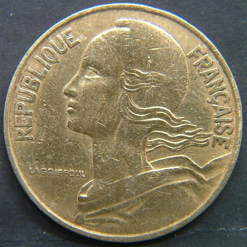 Back side of 🇫🇷 FRANCE 20 Centimes 1963 coin