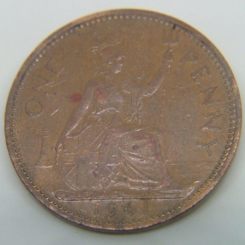 Additional view 2 of Great Britain 1 Penny 1961 coin