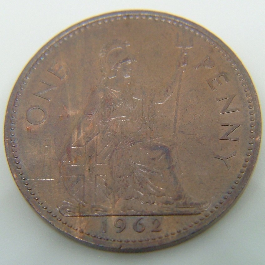 Additional view 2 of Great Britain 1 Penny 1962 coin