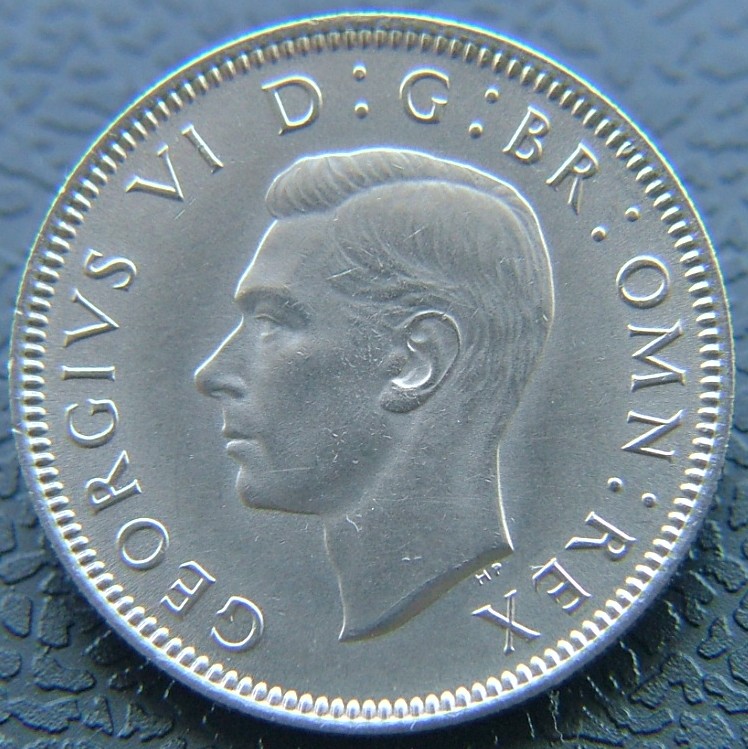 Front side of Great Britain 1 Shilling Scot 1948 coin