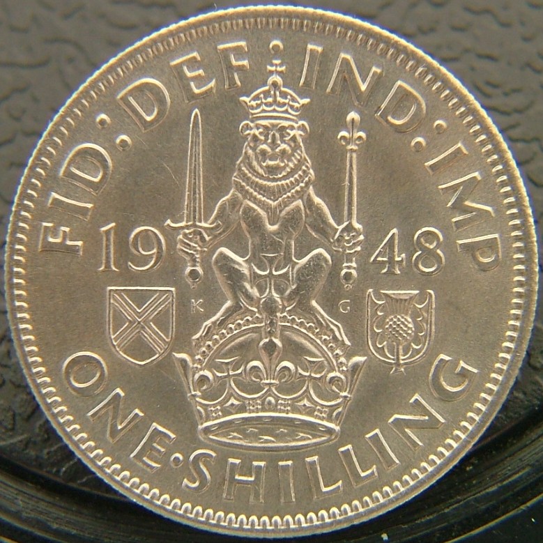 Additional view 2 of Great Britain 1 Shilling Scot 1948 coin
