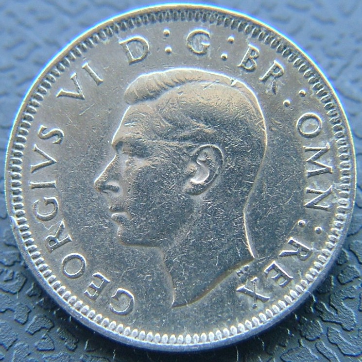Front side of Great Britain 1 Shilling Scot 1949 coin