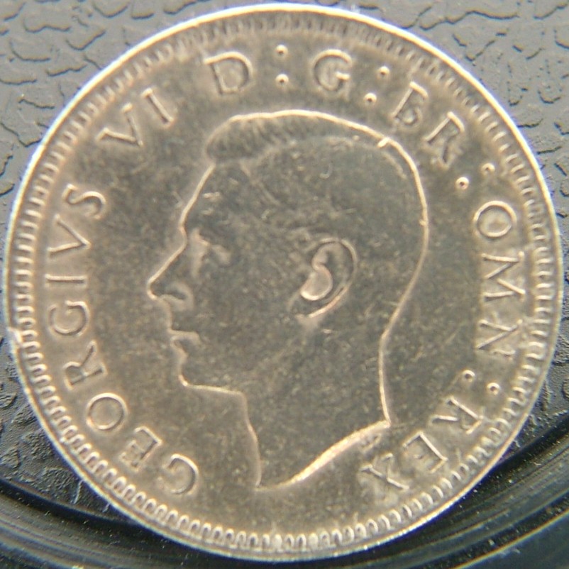 Back side of Great Britain 1 Shilling Scot 1949 coin
