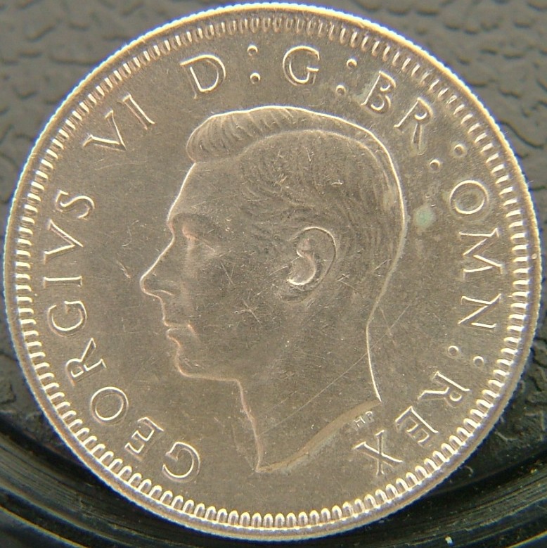 Back side of Great Britain 1 Shilling Eng 1951 coin