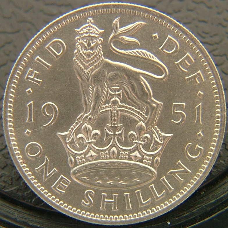 Additional view 2 of Great Britain 1 Shilling Eng 1951 coin
