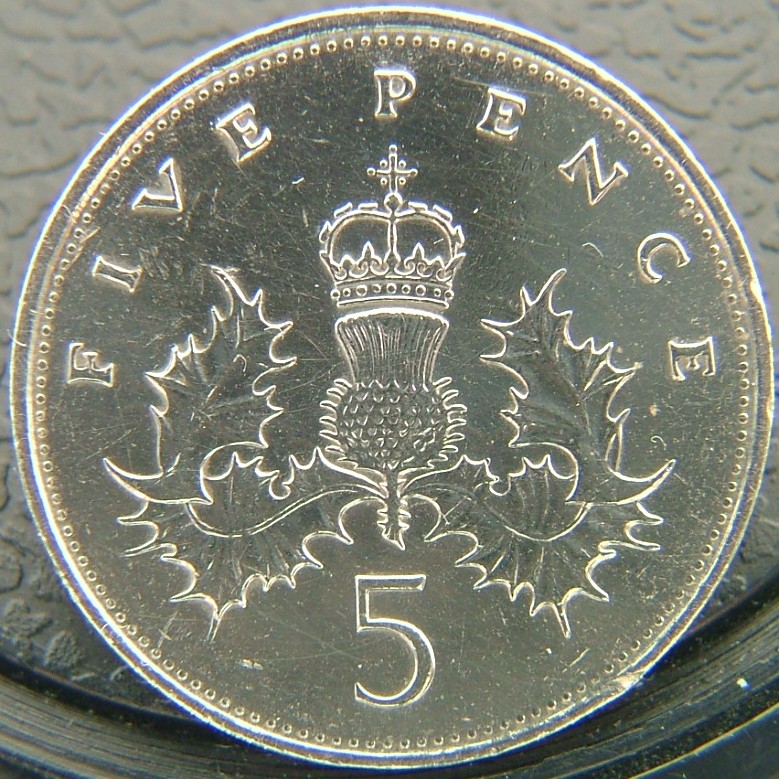 Additional view 2 of Great Britain 5 Pence 1989 coin