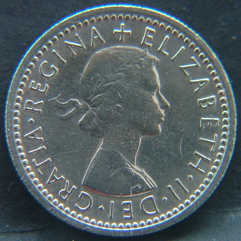 Front side of 🇬🇧 GREAT BRITAIN – Monarchs and Milestones 6 Pence 1964 coin
