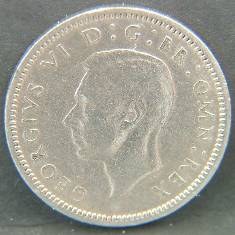 Back side of 🇬🇧 GREAT BRITAIN – Monarchs and Milestones 6 Pence 1948 coin