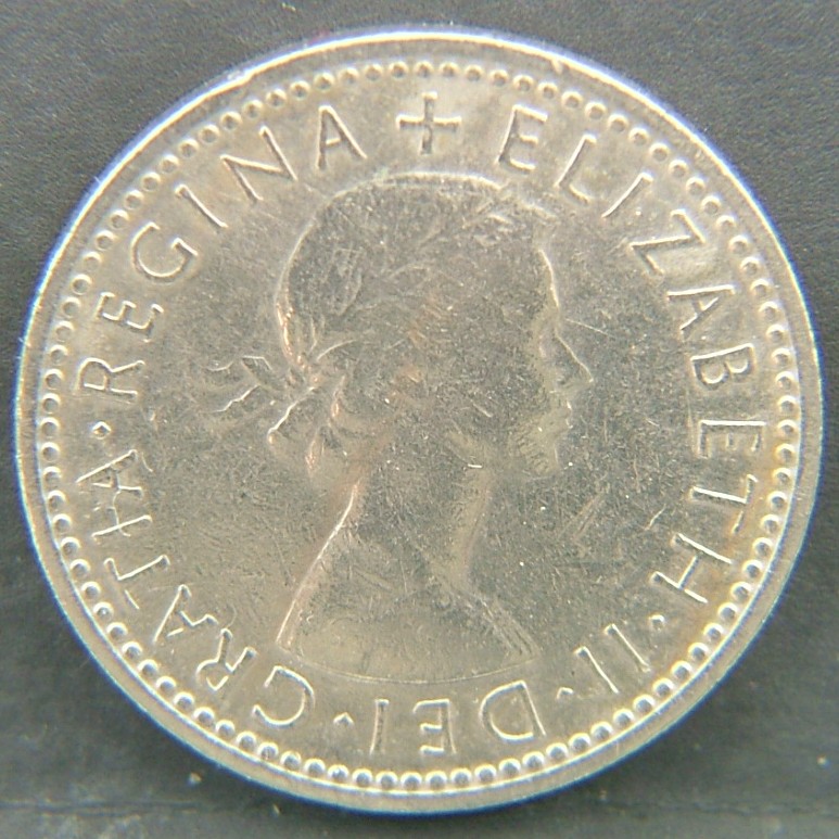 Back side of 🇬🇧 GREAT BRITAIN – Monarchs and Milestones 6 Pence 1955 coin