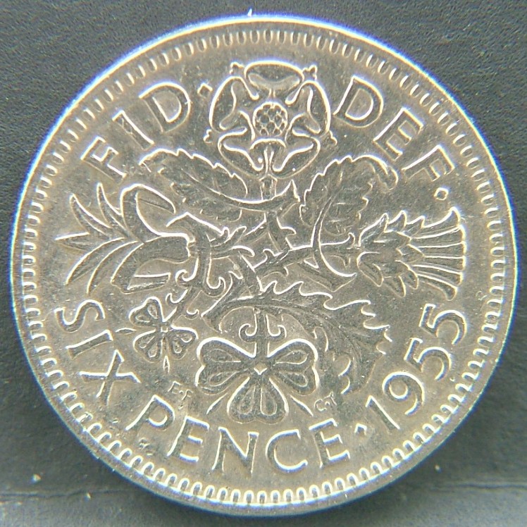 Additional view 1 of 🇬🇧 GREAT BRITAIN – Monarchs and Milestones 6 Pence 1955 coin