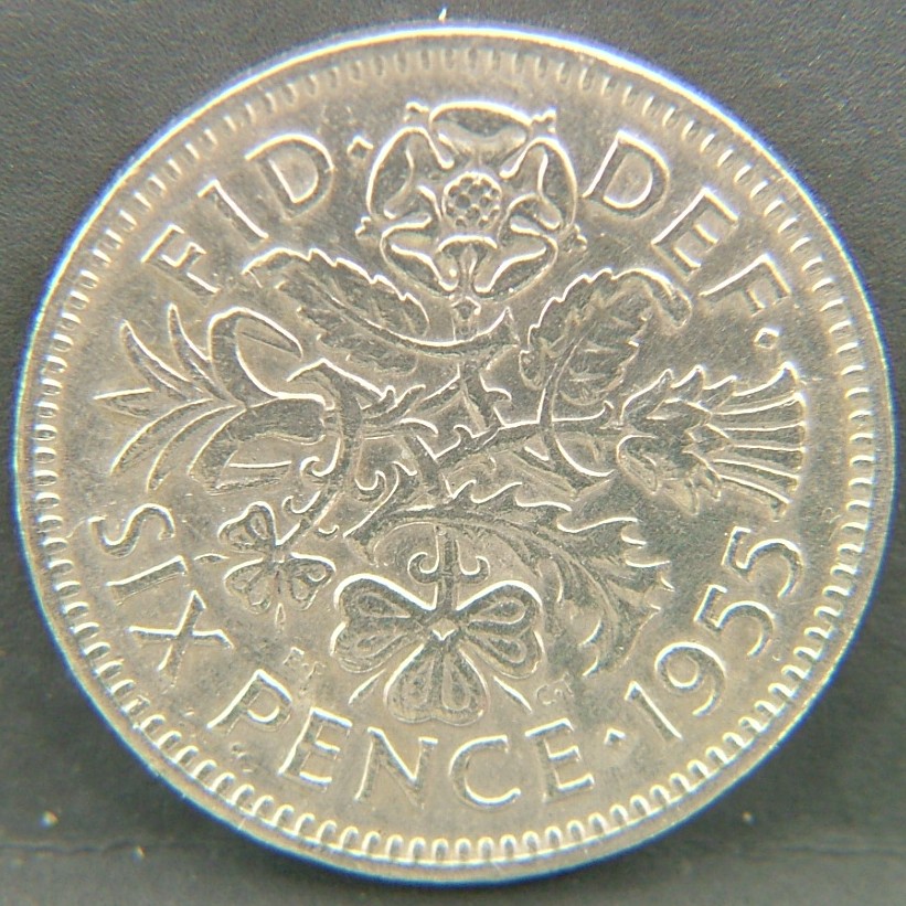 Additional view 2 of 🇬🇧 GREAT BRITAIN – Monarchs and Milestones 6 Pence 1955 coin