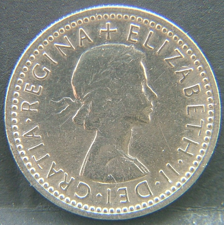 Front side of 🇬🇧 GREAT BRITAIN – Monarchs and Milestones 6 Pence 1956 coin
