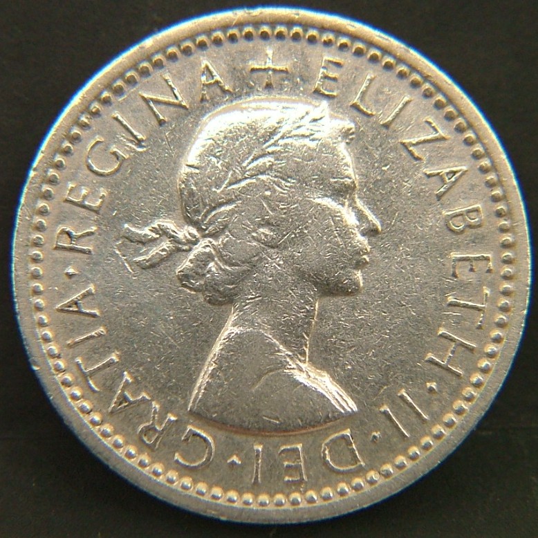 Back side of 🇬🇧 GREAT BRITAIN – Monarchs and Milestones 6 Pence 1961 coin