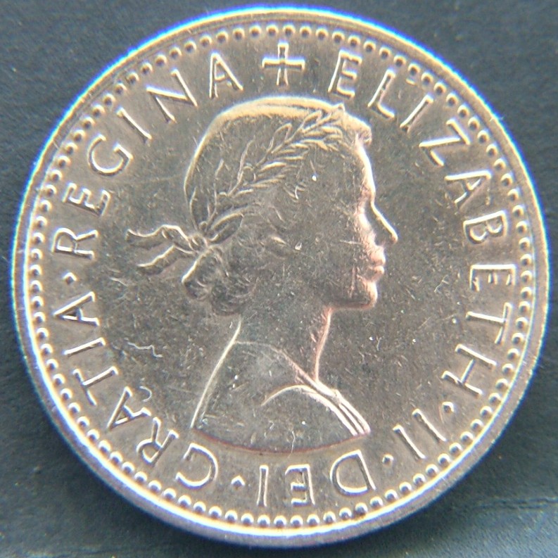 Front side of 🇬🇧 GREAT BRITAIN – Monarchs and Milestones 6 Pence 1965 coin