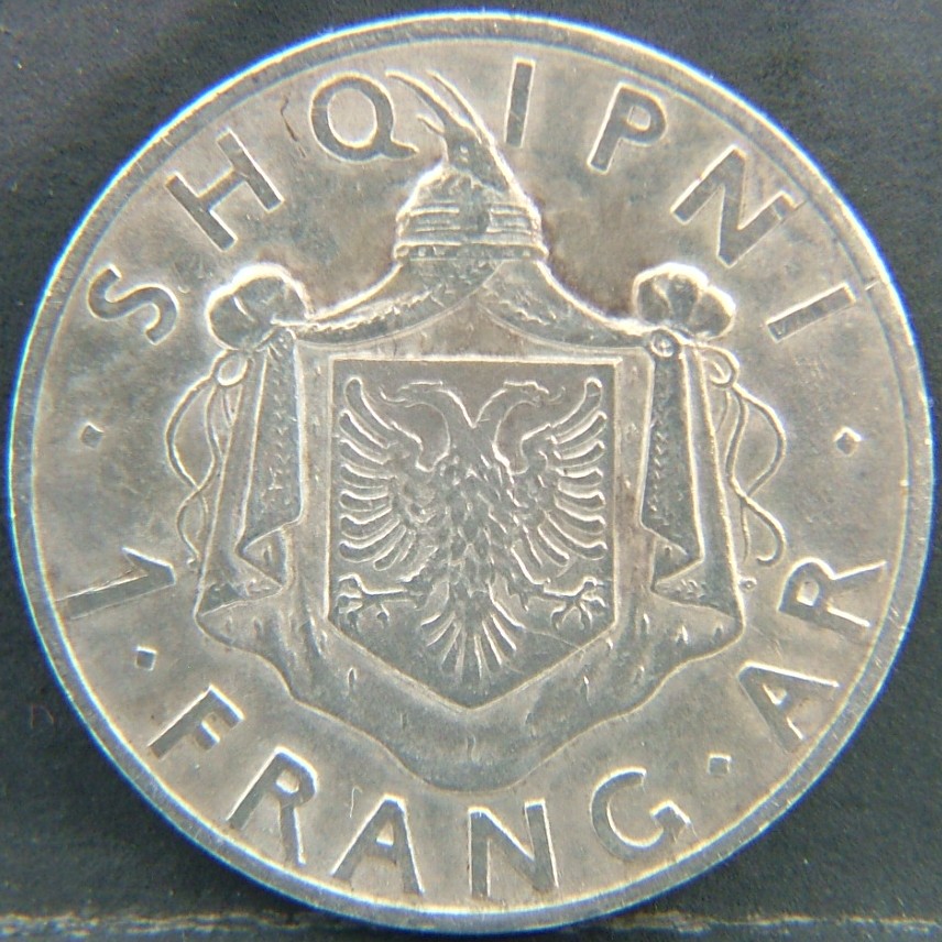 Additional view 2 of 🇦🇱 ALBANIA – National Coinage Overview 1 Frang 1937 coin