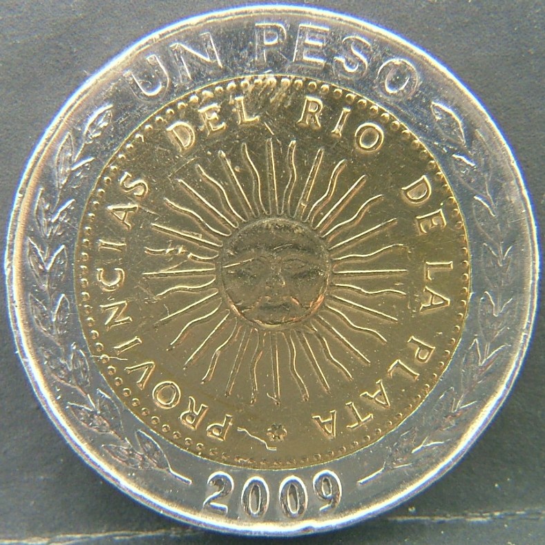 Back side of 🇦🇷 ARGENTINA – Peso Through Political Change 1 Peso 2009 coin