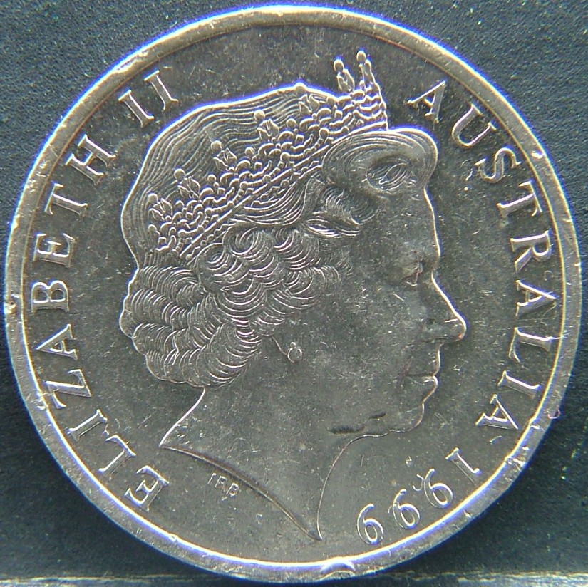Front side of 🇦🇺 AUSTRALIA – Commonwealth Coinage 20 Cents 1999 coin